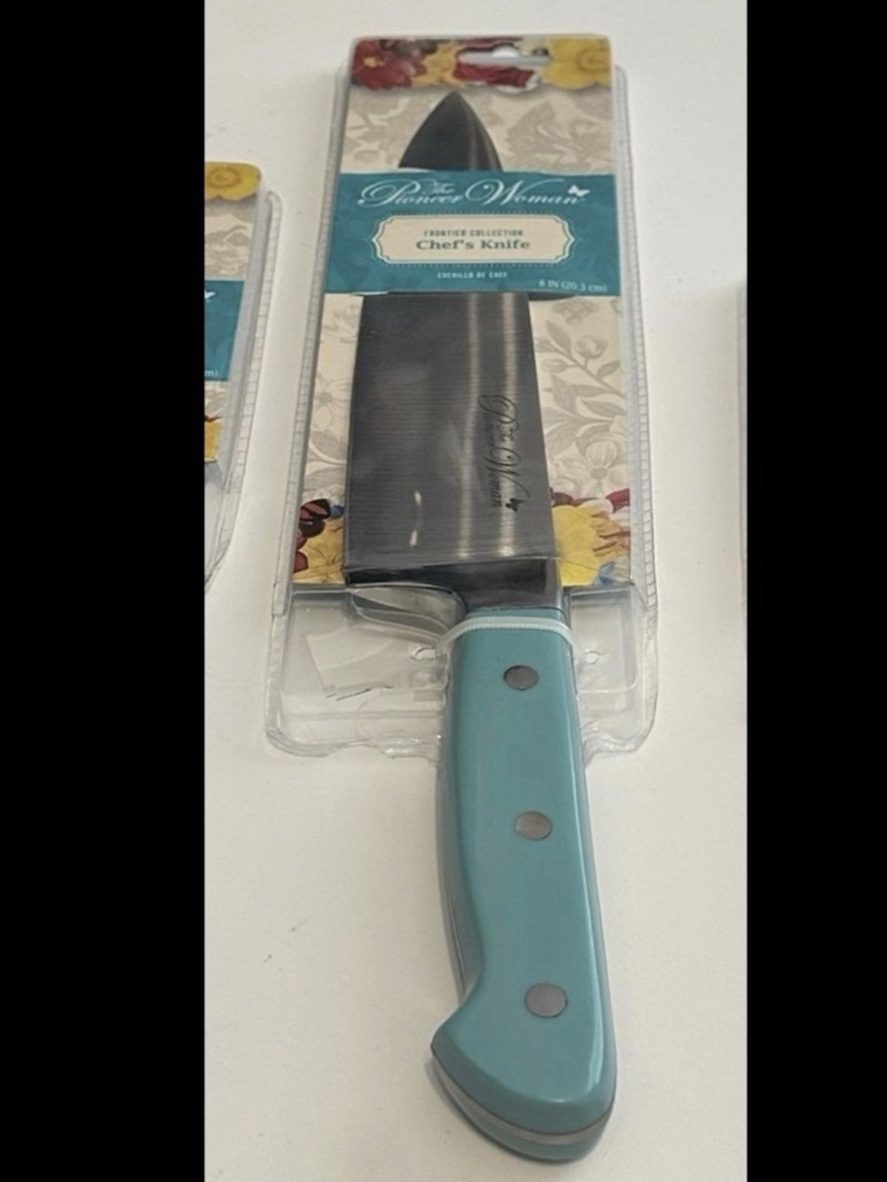 The Pioneer Woman Frontier Teal Chef Knife Knife NWT! Sealed! ♥️